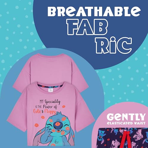 Disney Stitch and Moana Girls Pajama Set Soft 2 Piece Kids Sleepwear Stitch Pajamas Cute Gifts for Girls4