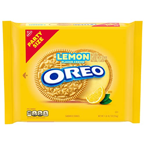 Image of OREO Lemon Creme Sandwich Cookies, Party Size, 8-26.7 oz Packs