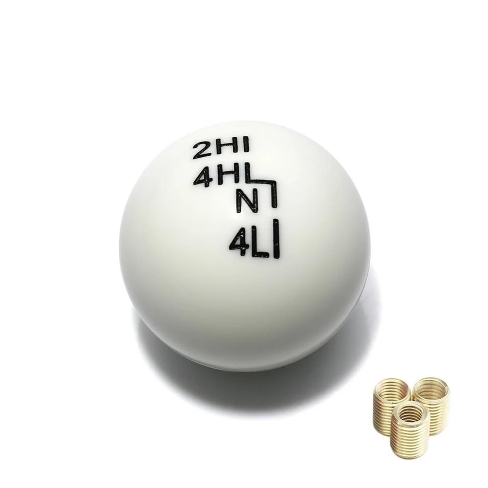POANBCGY for Jeep for Wrangler 'YJ's TJ's&JK's Transfer Gear Shift Knob Ball Shape Acrylic Shifter Lever Head Replacement Parts(White)