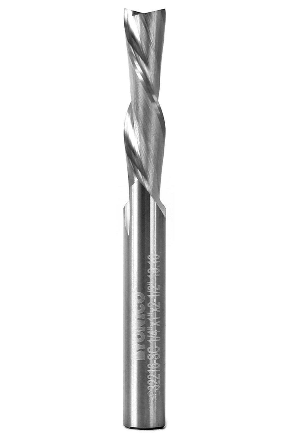 YONICO Downcut Router Bits Spiral 2 Flute Solid Carbide CNC End Mill 1/4-Inch Dia. 1/4-Inch Shank 32216-SC