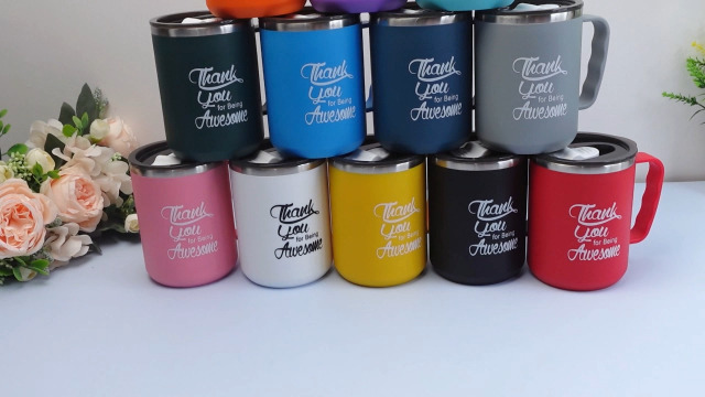 Set de 12 tazas de café aisladas de acero inoxidable 17 oz miniatura 7