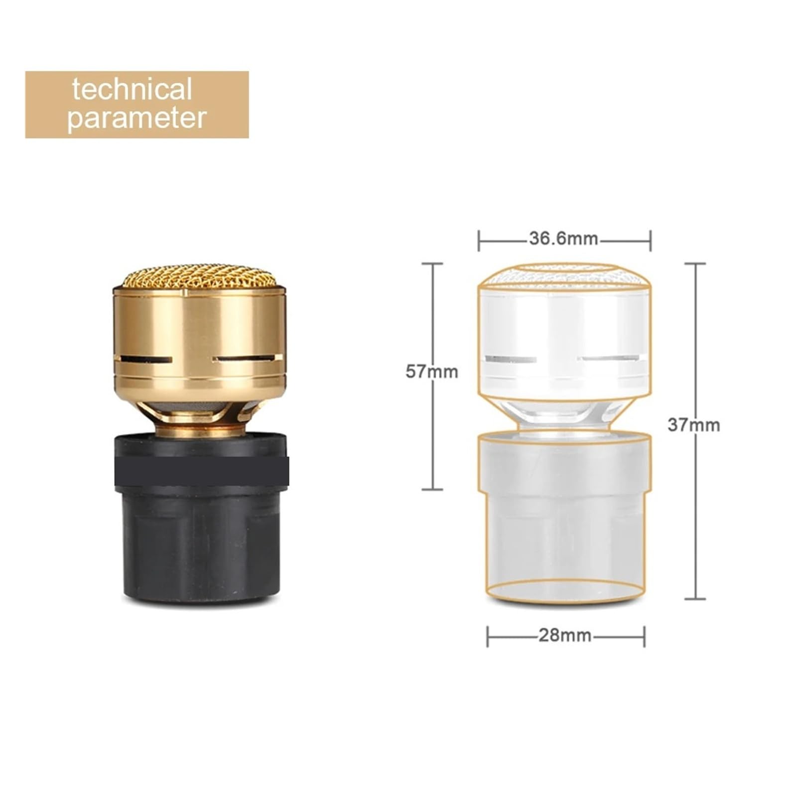 Capsula microfonica compatibile con G-MARK K9 nucleo a bobina mobile KTV pickup dinamico dedicato prestazioni ad alta sensibilità(Two pcs)