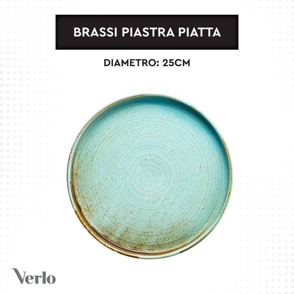Verlo BRASSI piatto piano smerigliato 21 cm Piatto da portata Piatto decorativo Piatto da cena Piatto per torta in porcellana di alta qualità