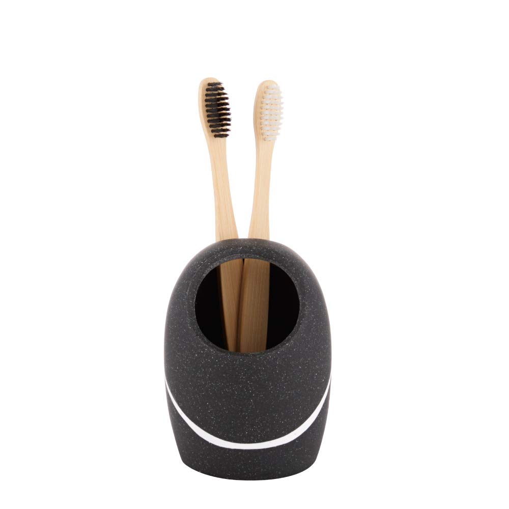 ZCCZ Juego de Accesorios Decorativos para Encimera de Tocador de 4 Piezas con Dispensador de Jabón, Soporte para Cepillo, Vaso y Jabonera para Baño