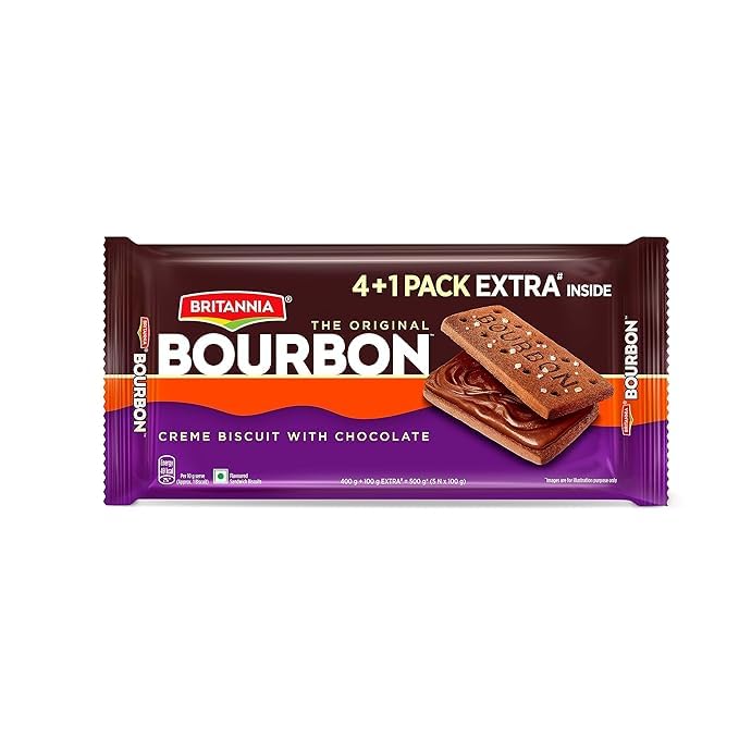 Truecart Britannia The Original Bourbon - Creme Biscuit With Chocolate| 500Gm | Chocolatey Indulgence In Every Layer (B0CZJVJHB4) Amazon Price History, Amazon Price Tracker
