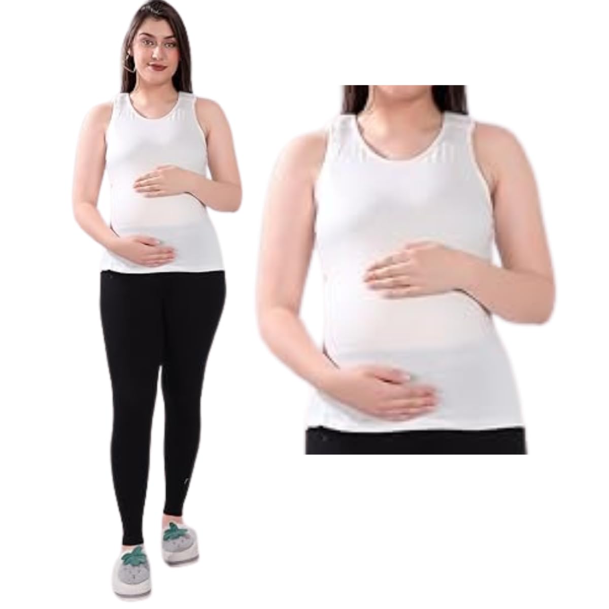 tummy Nursing Tank Tops for Women – Maternity Breastfeeding Cami with Clip Down Straps | Sleeveless Pregnancy Shirt for Pumping & Postpartum Nursing-picture-13