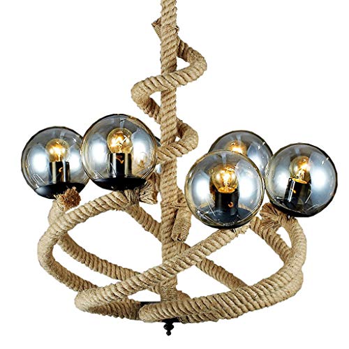 Lustre en verre haricots magiques et fer forgé style américain