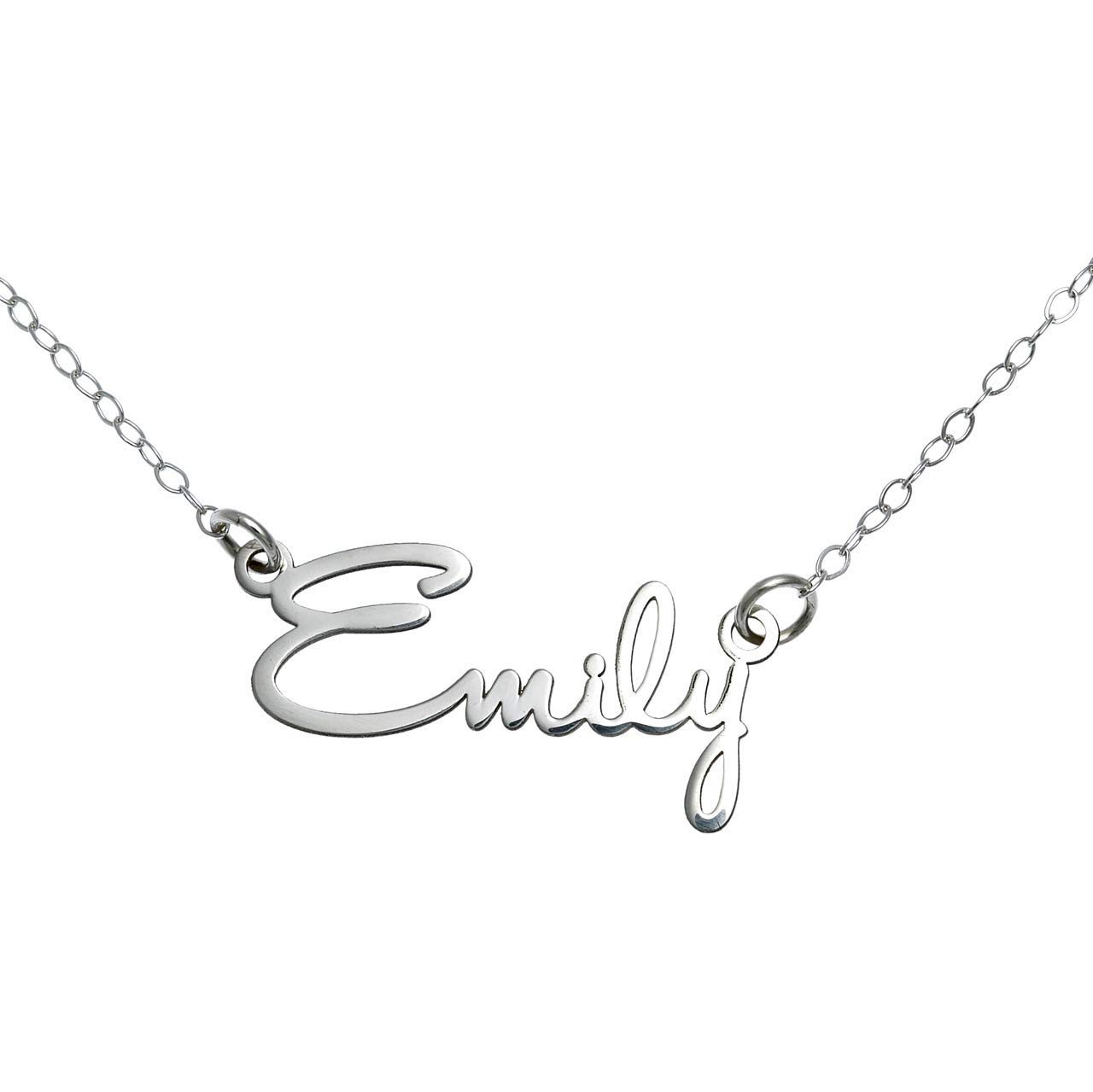 Name Necklace In Script - Sterling Silver Personalized