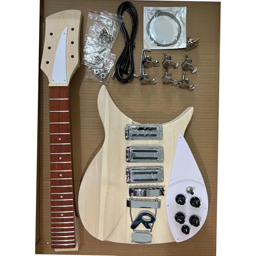 Unfinished Guitar Body Unfinished DIY Electric Guitar Kit Mahogany Body Neck Rosewood Fingerboard