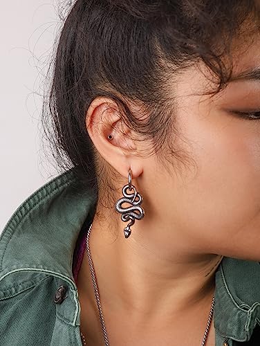 Sacina Gothic Punk Snake Earrings Dangle, Goth Emo Punk Grunge Earrings, Costume Goth Jewelry, Christmas Jewelry Gift for Women2