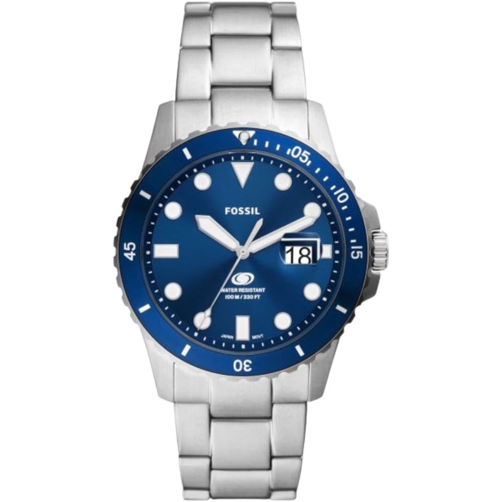 Fossil Blue Uhr Für Herren, Quarzwerk Mit Edelstahl- Oder Lederarmband