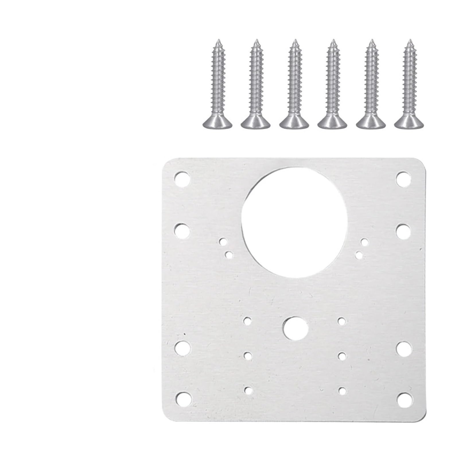 Uzamirlex 1Set Hinge Repair Plate, Pack Of 4 Cabinet Hinge Repair Plate Kit Kitchen Cupboard Door With Screws Fixing Brackets(1Set)