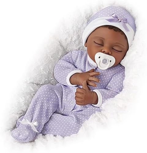 Miniatura 1 de Muñeca negra afroamericana Amara con durmiente y chupete personalizados por Ashton-Drake