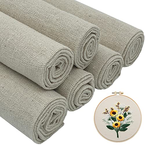 6 pezzi Tela Aida per Punto Croce Tessuti Ricamati DIY Cucito Borsa per il Pane Borsa Portaoggetti