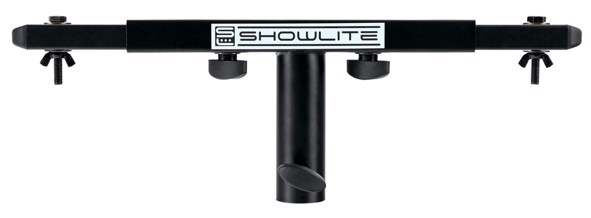 Showlite Trépied Lumière Stage Set (très haut avec tube télescopique inclus avec adaptateur trépied enceinte adapté pour 2 projecteurs) Noir