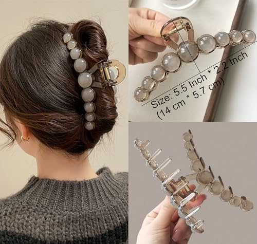 Pinzas de pelo plástico vintage, paquete de 2 miniatura 2