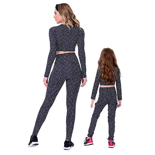 Kit Fitness Tal Mãe Tal Filha Abstrato Preto Summer Soul (M/2)
