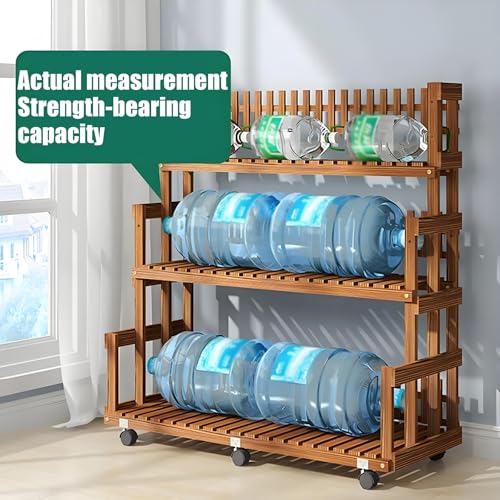 4-Tier Wooden Plant Stand, 90 cm Schowek na drabinę do użytku na zewnątrz, wytrzymały stojak na kwiaty z drewna sosnowego z drenażem do wystroju ogrodu domowego, ekologiczny naturalny design