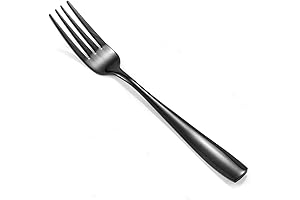 Eslite 12-Piece Black Stainless Steel Dinner Forks, 8-Inch
