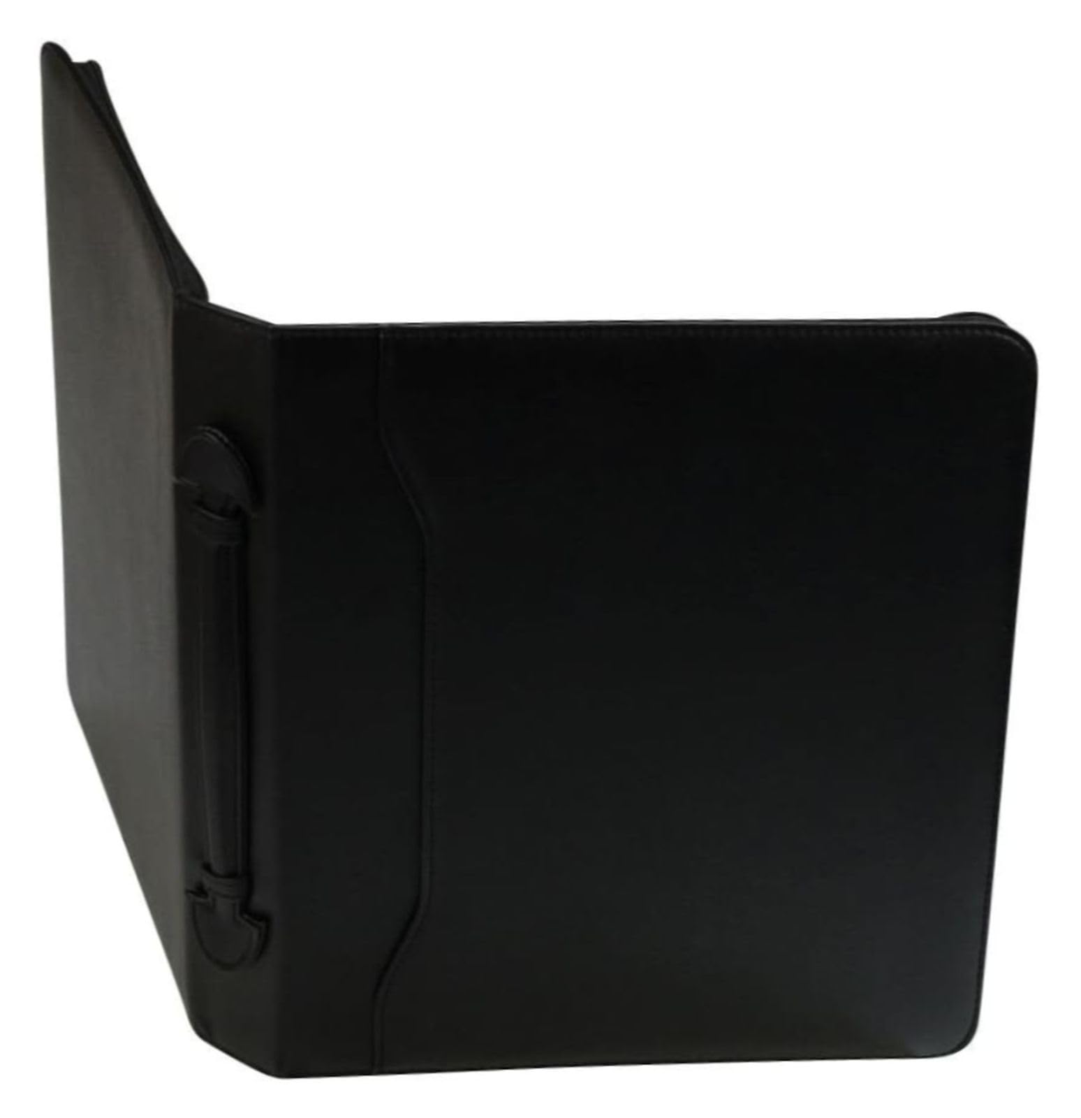 ALASSIO 30025 Tagungsmappe A4 Arezzo, Konferenzmappe mit Ringmechanik, Multifunktionstasche, Dokumententasche, Geschäftstasche aus FINEtouch-Lederimitat, Businesstasche schwarz ca. 36 × 30 × 6 cm