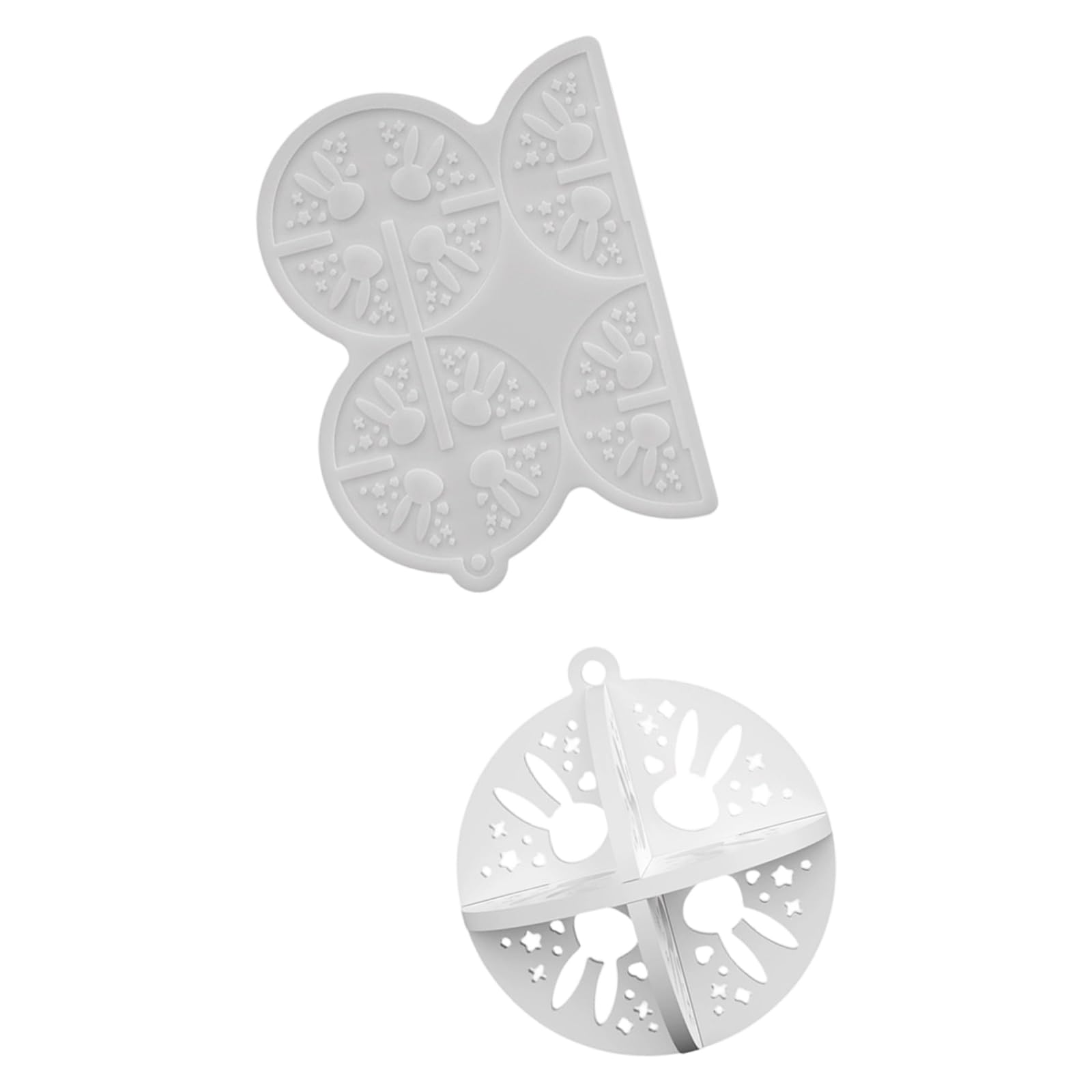 Safe Easter Rabbits Silicone Mold for Adults, Soap Making, Keychains Easter Bunnies Pendant Casting Mold