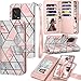 Tekcoo Wallet Case for Galaxy A53 5G, Luxury PU Leather Cash ID Credit Card Slots Holder Carrying Pouch Folio Flip Cover [Detachable Magnetic Hard Case] Kickstand for Samsung Galaxy A53 5G [Marble]