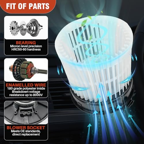 Image of AC Heater Blower Motor with Fan 700285 Fit for Nissan Versa 2012-2018, Versa Note 2012-2018, Replaces# SK700285, 27226-3AN0A, 272263AN0A, 75013, NI3126120, 2311855