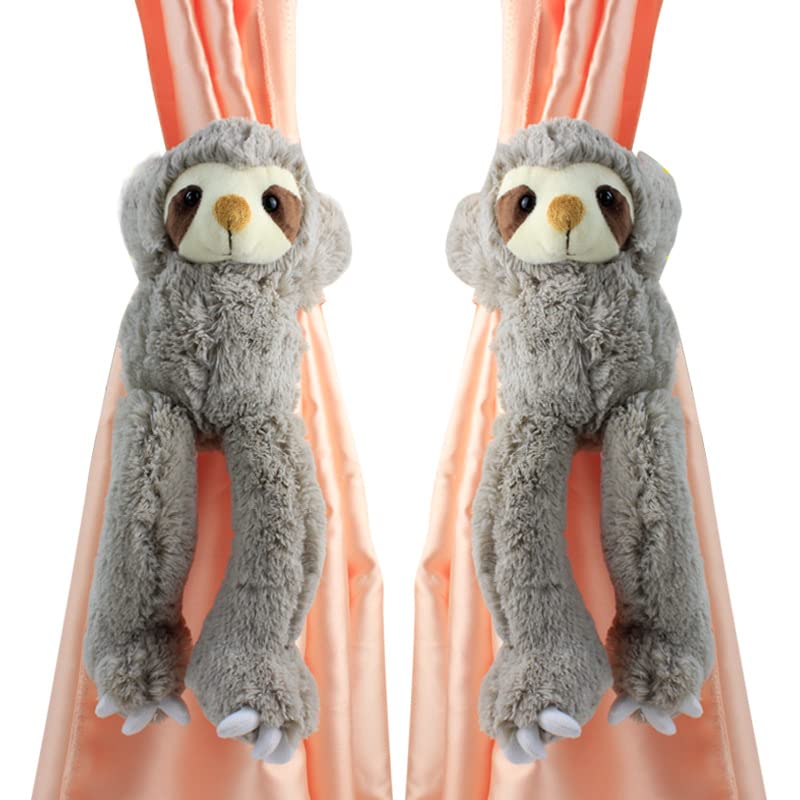 MEBEGIN Stuffed Animals Toys,Very Soft Three Toed Sloth Plush Stuffed Animal Toy,Stuffed Sloth Curtain Tiebacks Plush ,TOYS For Kids Curtain Holdbacks For Nursery Bedroom Decoration Window Decor