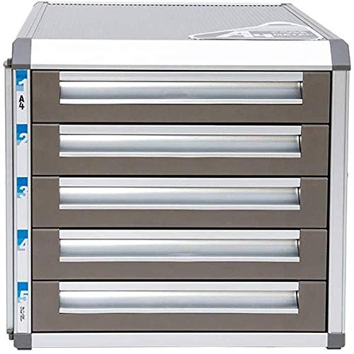 Touch downOffice cabinet File Cabinets Lockable Aluminum Alloy Data Office Storage Drawer Confidentiality Lock Desktop Organizer Comfortable Pull-in Design - 31.5x35x29.8cm File rack (Color : Sliver) (Sliver)