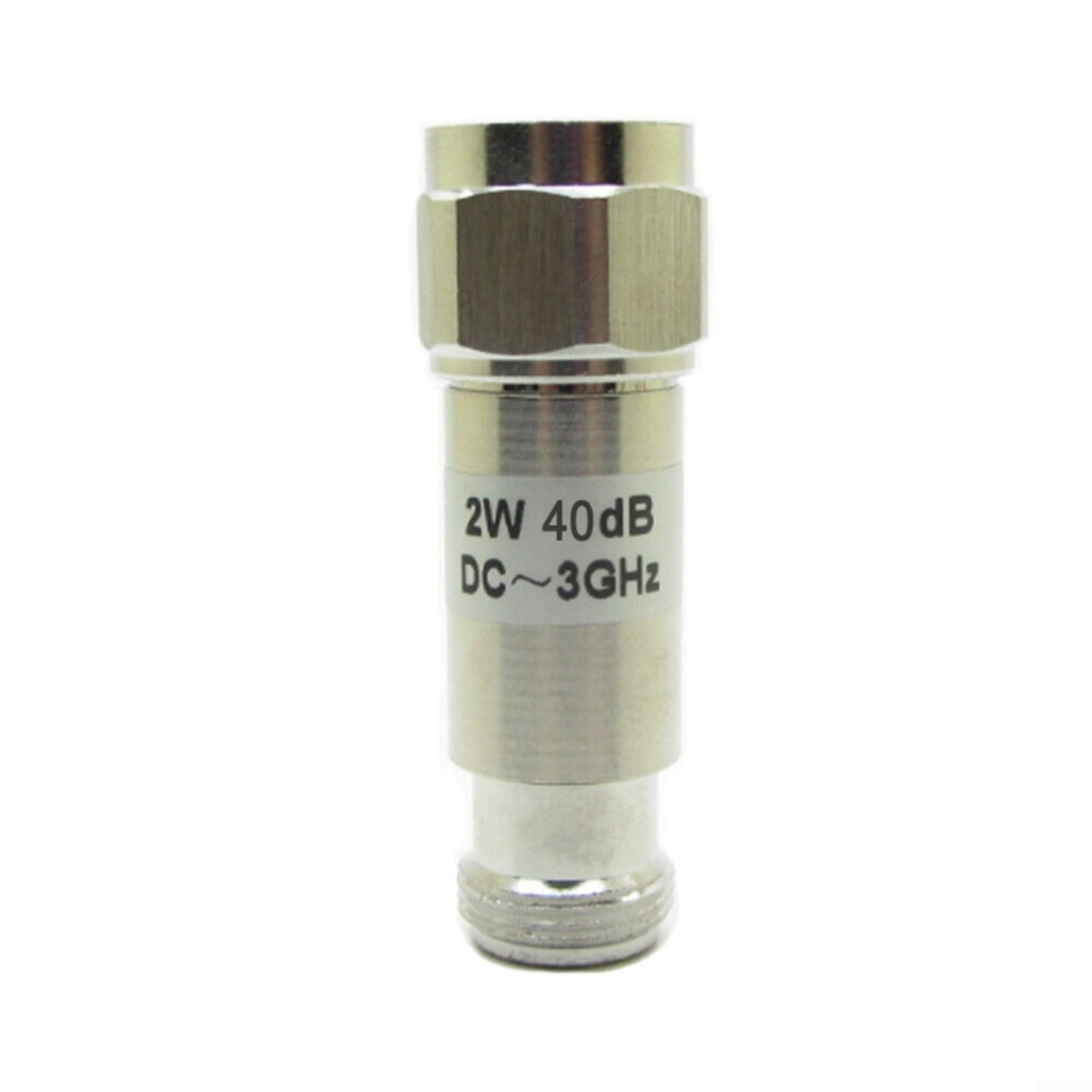 Attenuator, for MINI RF Coaxial Attenuator 2 W 1 dB 40 dB N-type Connector DC 3.0 GHz 50 Ohms (40 dB)