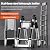 PAPABA Telescoping Ladder, 15.5 FT Stainless Steel Collapsible Extension Ladder with Lock Button, 330lbs Heavy Duty Retractable Ladder for Home RV Outdoor Work (Folding Telescopic Ladder)