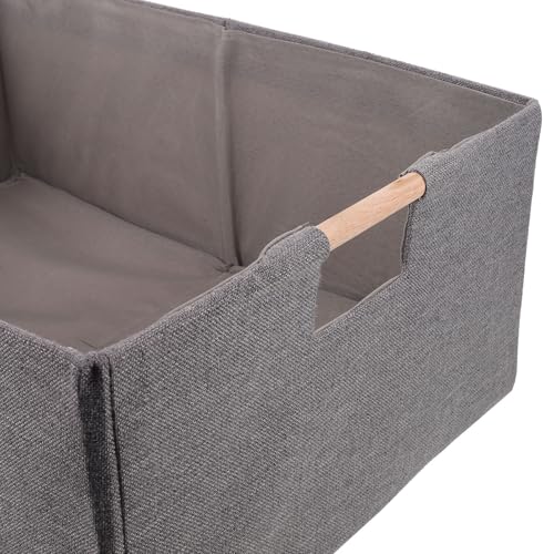 Cesta de almacenamiento de tela resistente con asas para el hogar 4