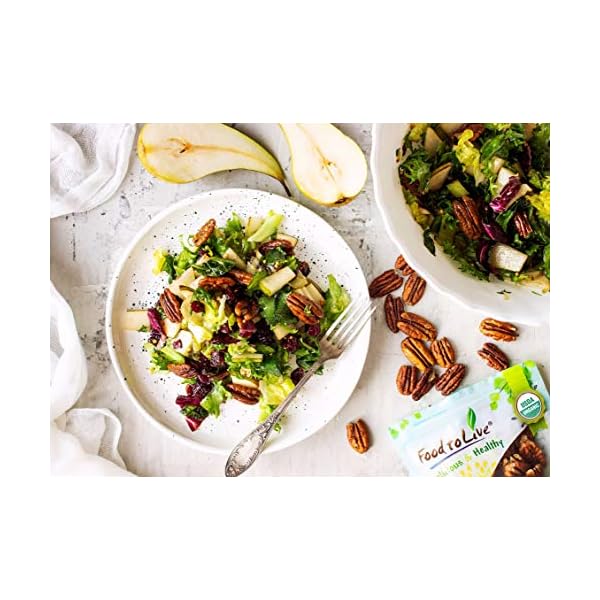 Organic Pecan Halves, 1.5 Pounds – Non-GMO, Kosher, Raw Pecan Nuts, Unsalted, Vegan, Kosher, Shelled, Sirtfood, Bulk. Good source of Calcium, and Zinc. Great for Pecan Pie, Salads, and Trail Mixes