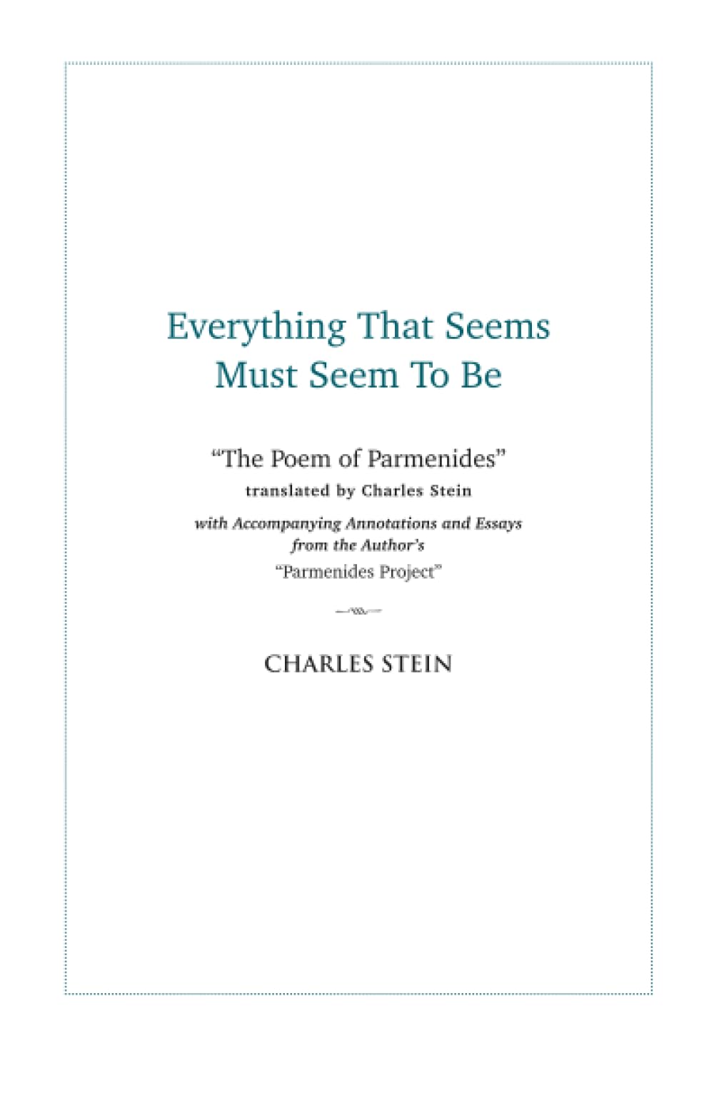 Buy Everything That Seems Must Seem to Be — BookShops.in