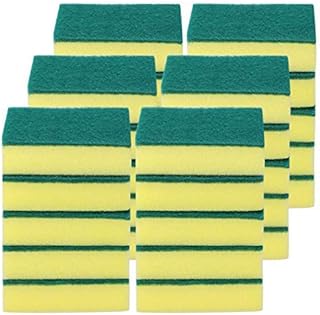 30 almohadillas de limpieza para limpiar la cocina, vajilla, color amarillo