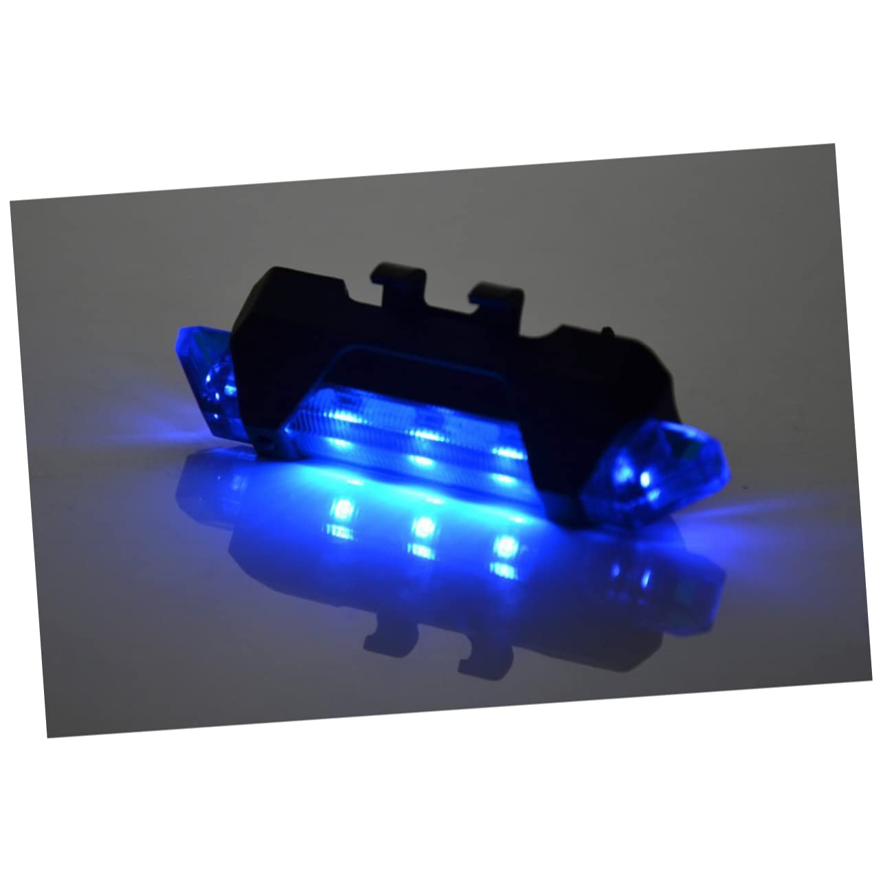 POPETPOP USB Rechargeable Bike Tail Light LED Rear Light with Modes High Brightness Blue Color for Night Cycling Quick Installation Hour