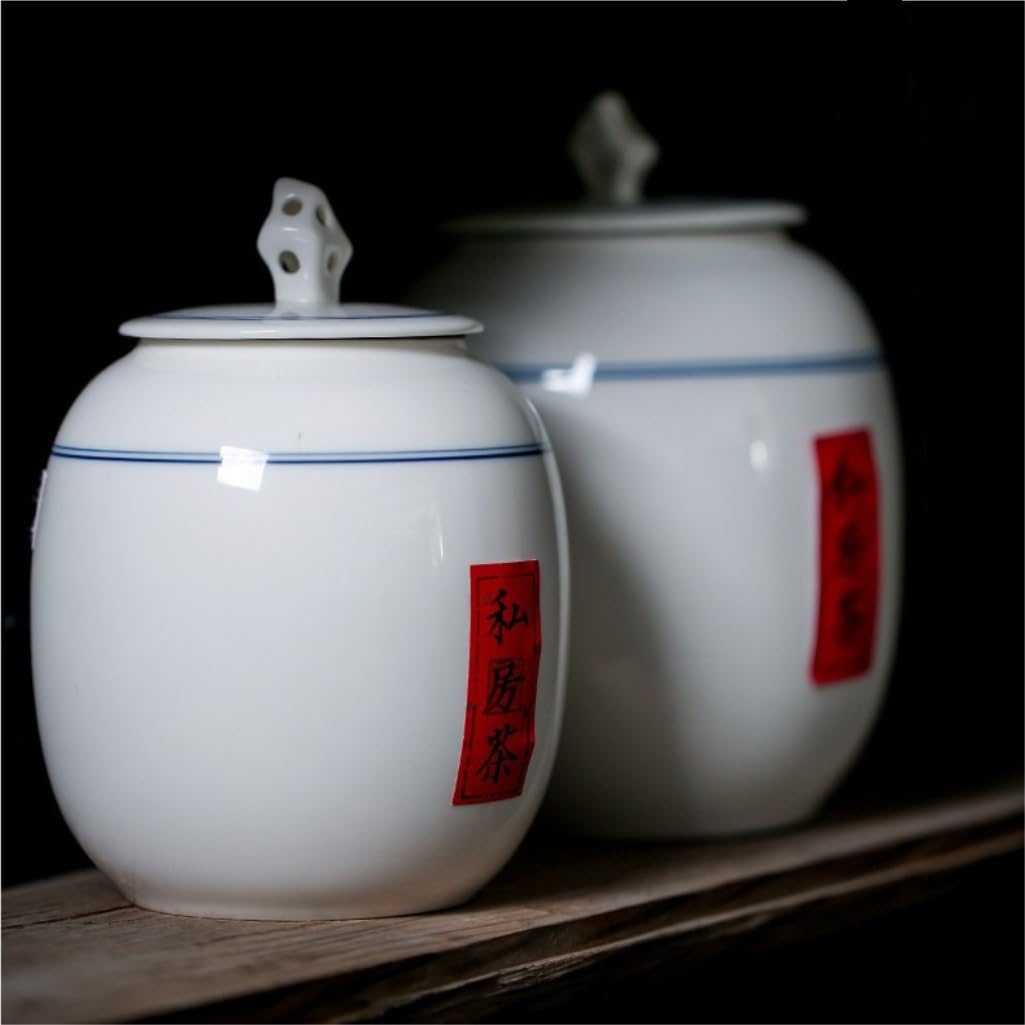CMBSSTFC Słoik na cukier Biała porcelana Seledyn Zapieczętowany słoik Pudełko na herbatę Słoik ceramiczny Pojemnik do przechowywania luzem herbaty Słoik Duży słoik do przechowywania żywności kuchennej