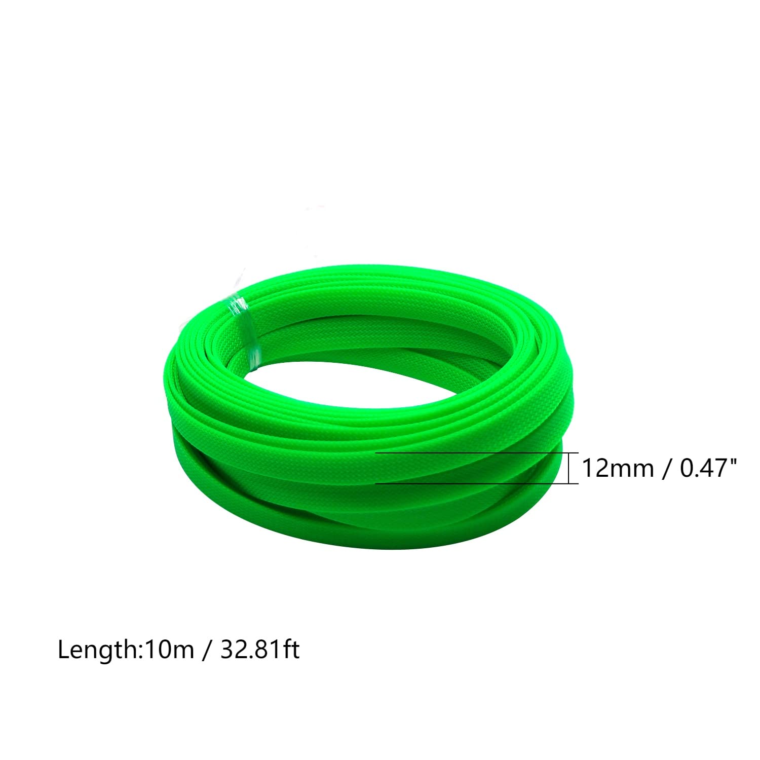 Guaina Espandibile In PET Per Cavi 1/2" X 3m (10ft) - Verde Neon AC/DC Wire