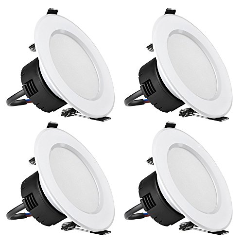 LE 4 Pack 6W 3.5-Inch LED Recessed Lighting, 50W Halogen Bulbs Equivalent, Non-Dimmable, LED Driver Included, 310lm,90° Beam Angle, Recessed Ceiling Lights, LED Downlight (Warm White)