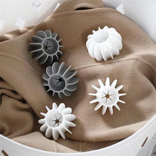 Image of SHUTTLE ART 10Pcs Reusable Anti-Winding Washing Machine Ball, Dryer Balls Laundry for Anti-Winding Clothes & Deep Cleaning, Anti-Winding Tidy Clothes Laundry Balls for Washing Machine