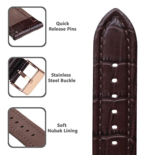 Unique Elegant Leather 22 mm Watch Strap Replacement TW913_K0014402 main image 0