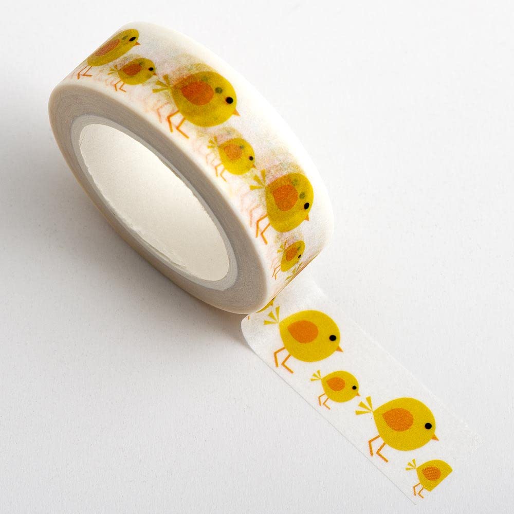 Italian Options Cute Easter Chicks Adhesive Washi Tape (15mm x 10 Metre)