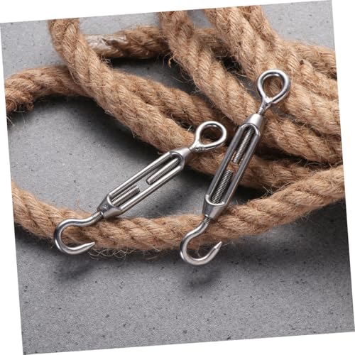 Didiseaon 5pcs M5 Tensionadores Ajustables para Cables de Acero Inoxidable 304 para Tiendas, Cercas y Instalación de Cuerdas miniatura 6