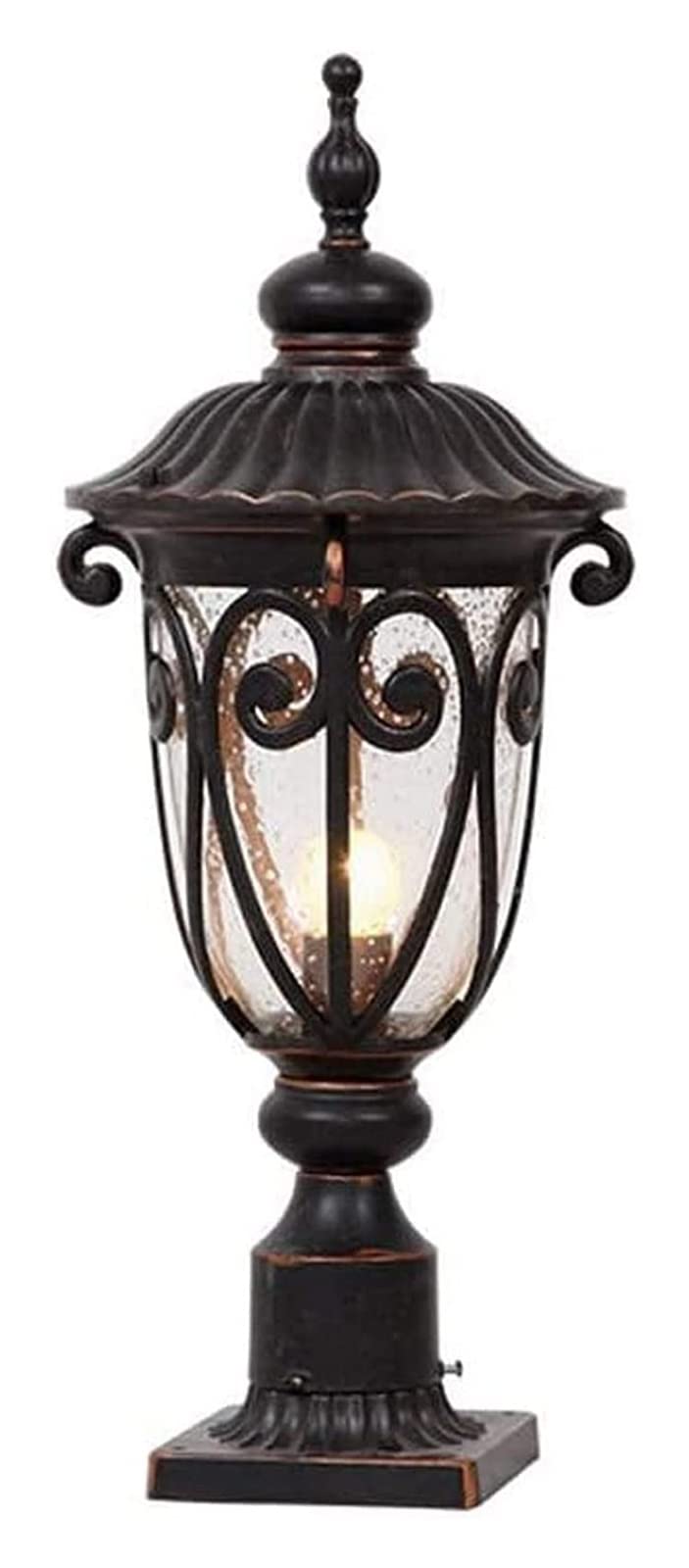 QUSYZD Lamp Post Lights Outdoor, Courtyard Light Industrial Retro Column Light Outdoor Post Lantern Outside The Villa Lighting Fixture Post Lamp Patio Die-Cast E26 Base,14.5x23x61cm