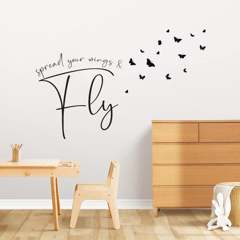 Image of Kotart - Butterfly Printed Vinyl Wall Stickers for Living Room Bedroom Kids Room Balcony and Office Wall