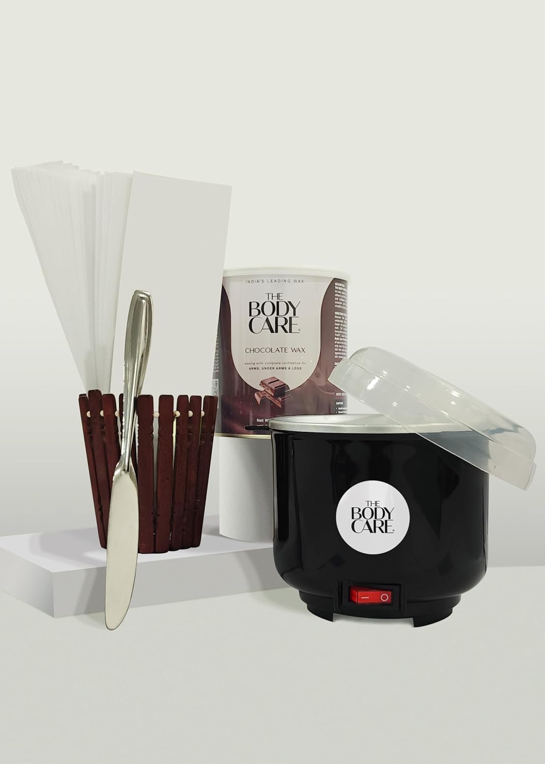 The Body Care Chocolate Waxing Kit for Men & Women | 800g Chocolate Wax with Wax Heater, 40 Wax Strips & Wax Knife | Hair Removal Wax Kit for Arms, Legs & Underarms | Suitable for All Skin Types-image-28