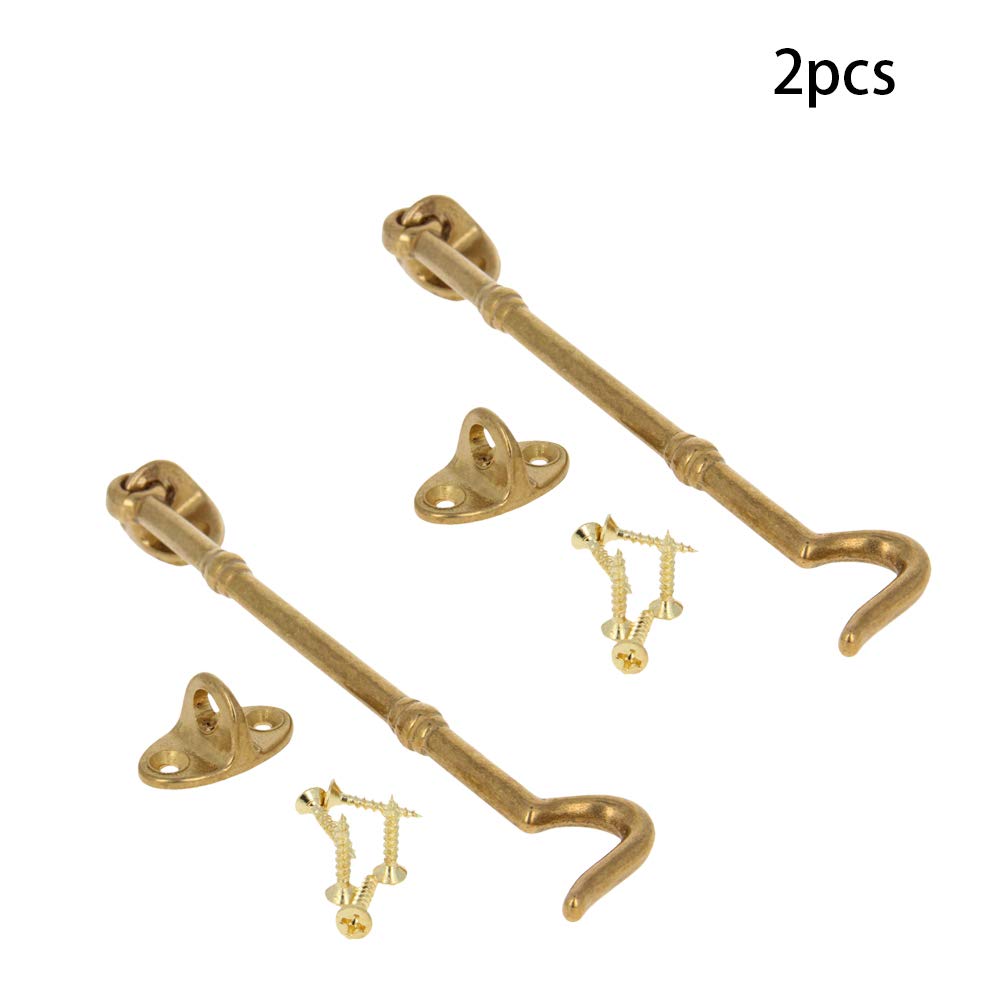 MroMax Lot De 2 Crochets Pivotants En Laiton Avec Vis De