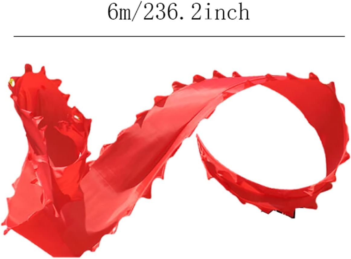 Drago Cinese per Feste 6m/19.6ft Stelle Filanti Danza del Drago Cinese Leone di Seta Capodanno Prestazioni Puntelli Partito Tessuto Lavabile Feste Cinesi in Italia(Rot)