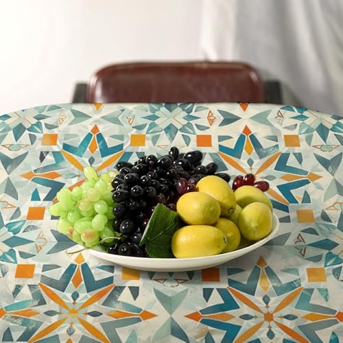 Nappe rectangulaire lavable grise avec imprimé pour table - 6