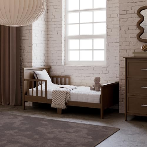 Image of Graco Bailey Toddler Bed (Hazelnut) - Includes Bed Rail on Both Sides, Fits Standard-Size Crib and Toddler Bed Mattress, Baby Safety Alliance Verified, Solid and Sturdy Construction